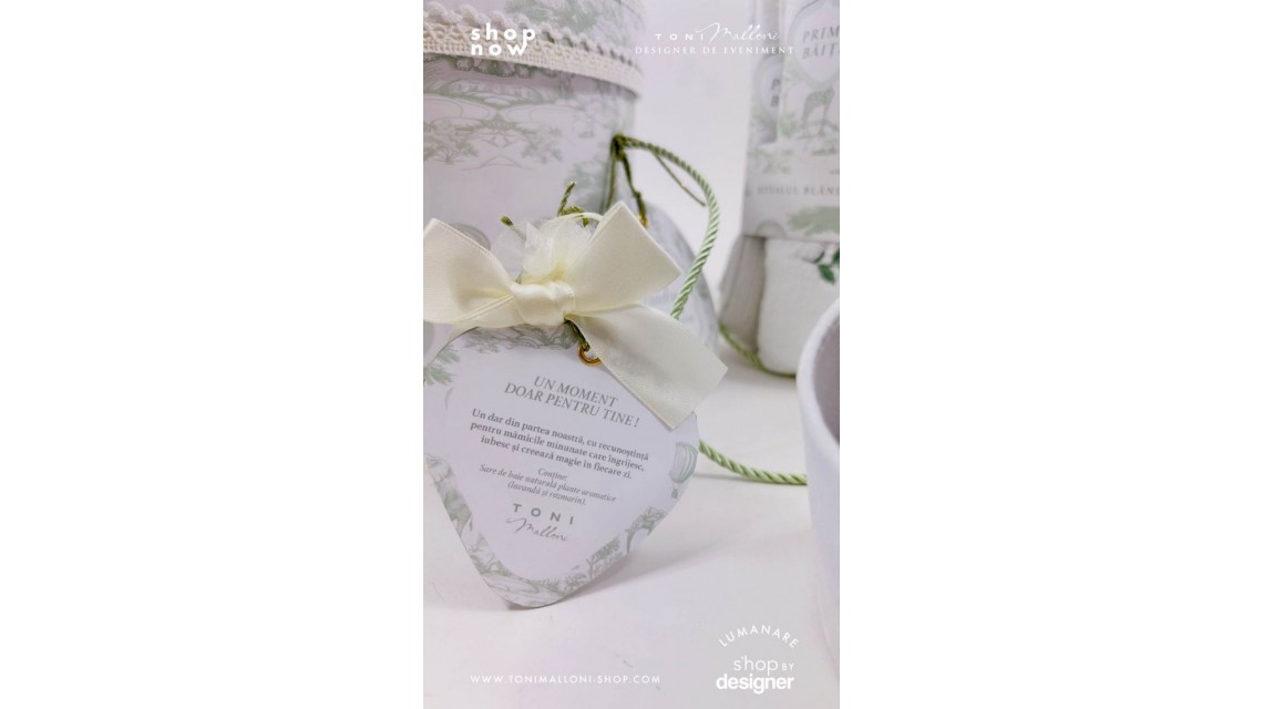 Set prima băiță Green Safari personalizat băiat ritual după botez cu nașii 6